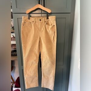 LL Bean Flex 5-Pocket Corduroy Pants Tan Sz 10